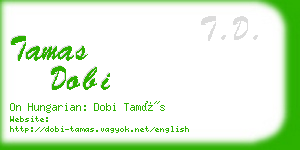 tamas dobi business card